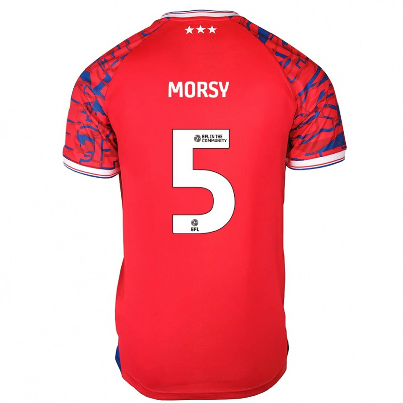 Danxen Dzieci Samy Morsy #5 Czerwono-Niebieski Wyjazdowa Koszulka 2025/26 Koszulki Klubowe