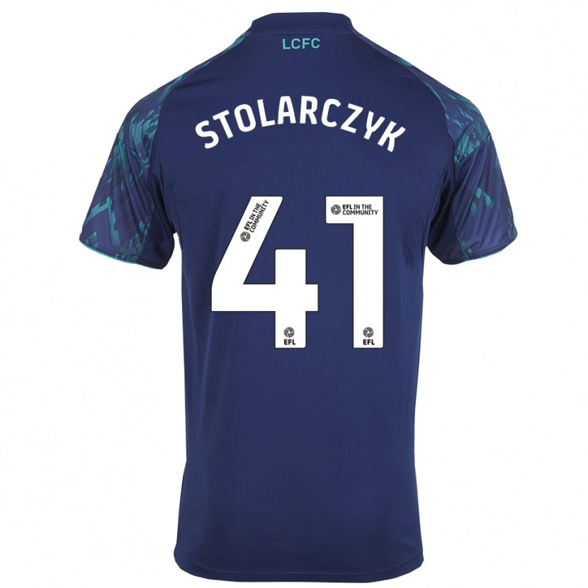 Danxen Dzieci Jakub Stolarczyk #41 Granatowo-Zielono-Biały Wyjazdowa Koszulka 2025/26 Koszulki Klubowe