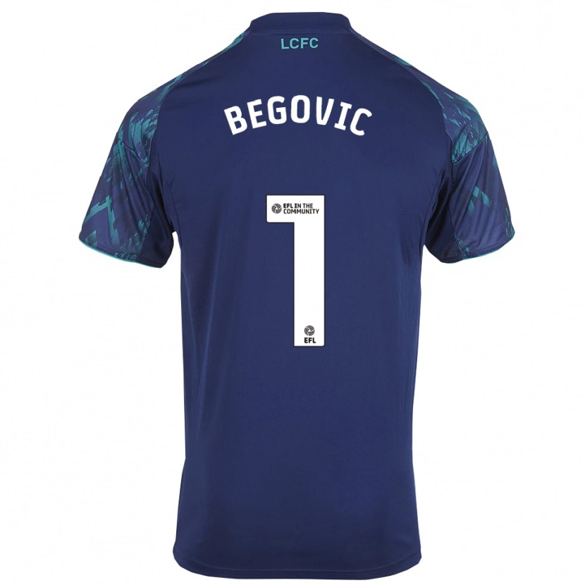 Danxen Dzieci Asmir Begovic #1 Granatowo-Zielono-Biały Wyjazdowa Koszulka 2025/26 Koszulki Klubowe