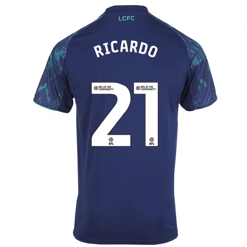 Danxen Dzieci Ricardo Pereira #21 Granatowo-Zielono-Biały Wyjazdowa Koszulka 2025/26 Koszulki Klubowe