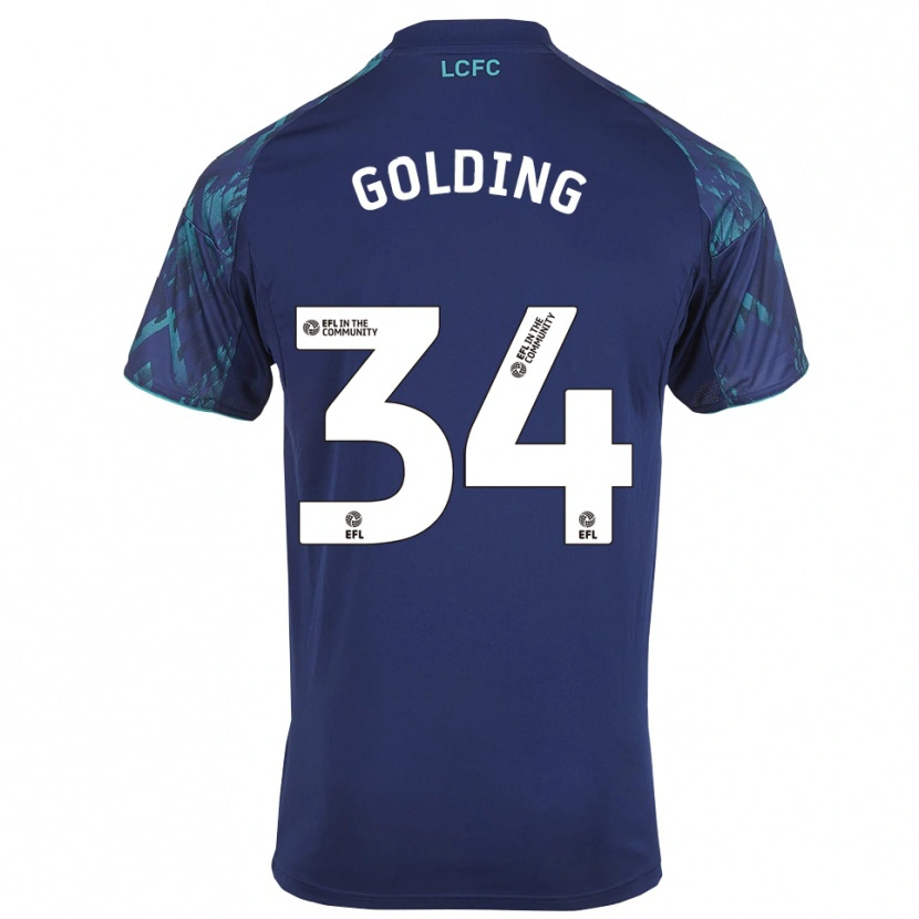 Danxen Dzieci Michael Golding #34 Granatowo-Zielono-Biały Wyjazdowa Koszulka 2025/26 Koszulki Klubowe