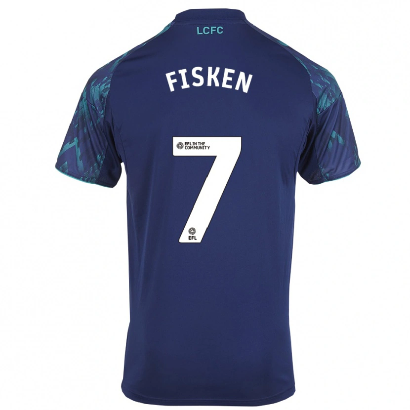 Danxen Dzieci Alfie Fisken #7 Granatowo-Zielono-Biały Wyjazdowa Koszulka 2025/26 Koszulki Klubowe