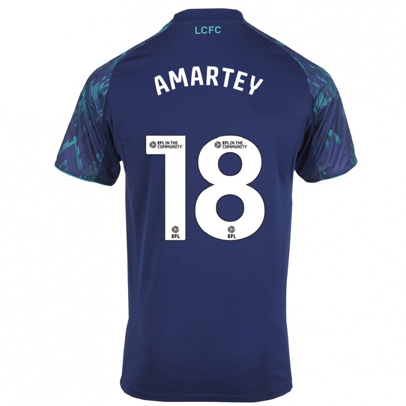 Danxen Dzieci Daniel Amartey #18 Granatowo-Zielono-Biały Wyjazdowa Koszulka 2025/26 Koszulki Klubowe