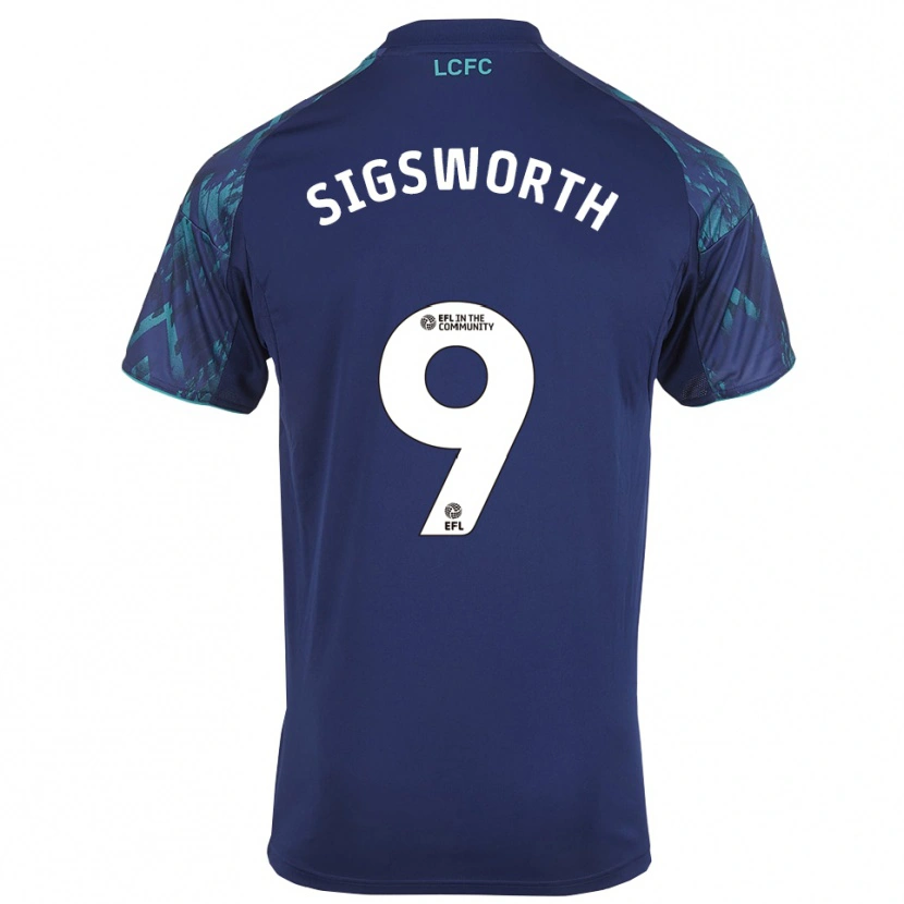 Danxen Dzieci Jessica Sigsworth #9 Granatowo-Zielono-Biały Wyjazdowa Koszulka 2025/26 Koszulki Klubowe