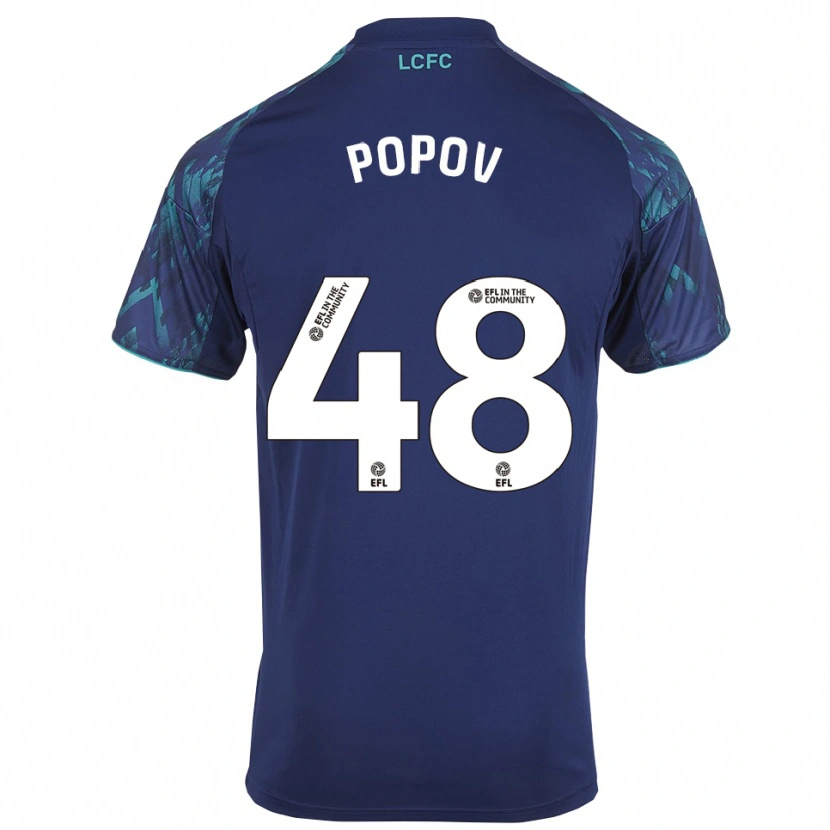 Danxen Dzieci Chris Popov #48 Granatowo-Zielono-Biały Wyjazdowa Koszulka 2025/26 Koszulki Klubowe