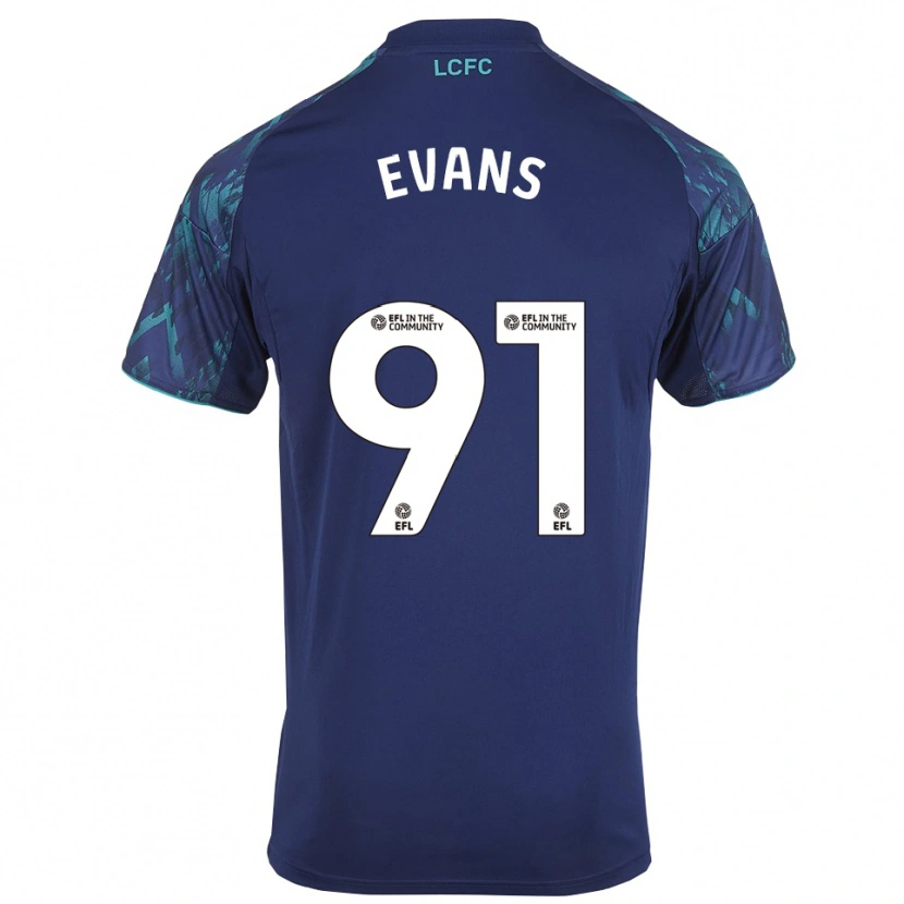 Danxen Dzieci Jake Evans #91 Granatowo-Zielono-Biały Wyjazdowa Koszulka 2025/26 Koszulki Klubowe