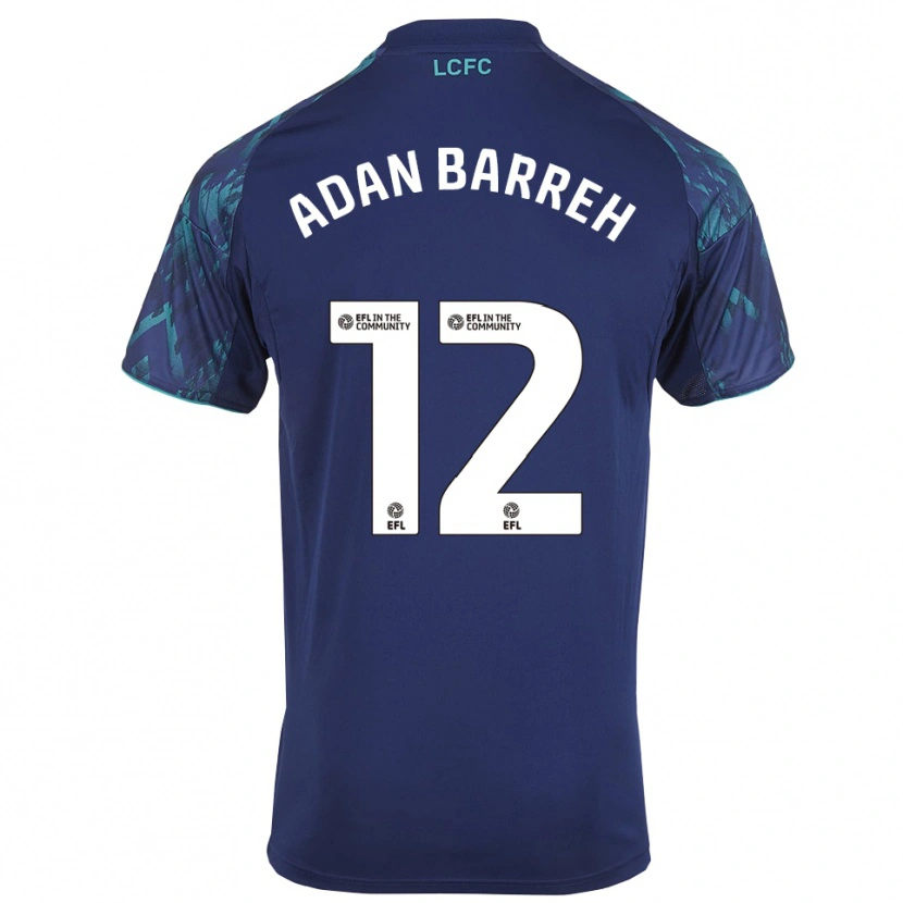 Danxen Dzieci Hassan Adan Barreh #12 Granatowo-Zielono-Biały Wyjazdowa Koszulka 2025/26 Koszulki Klubowe