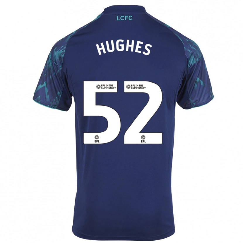 Danxen Dzieci Iestyn Hughes #52 Granatowo-Zielono-Biały Wyjazdowa Koszulka 2025/26 Koszulki Klubowe