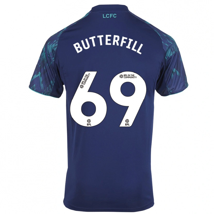 Danxen Dzieci Jack Butterfill #69 Granatowo-Zielono-Biały Wyjazdowa Koszulka 2025/26 Koszulki Klubowe