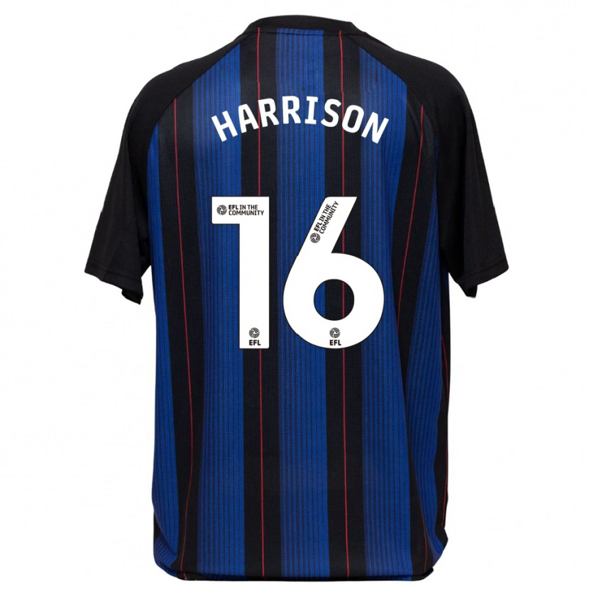 Danxen Dzieci Lucas Harrison #16 Niebiesko-Czarny Wyjazdowa Koszulka 2025/26 Koszulki Klubowe