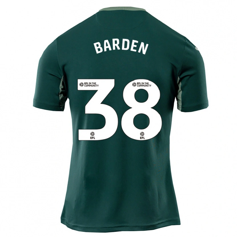 Danxen Dzieci Daniel Barden #38 Zielono-Biało-Fioletowy Wyjazdowa Koszulka 2025/26 Koszulki Klubowe
