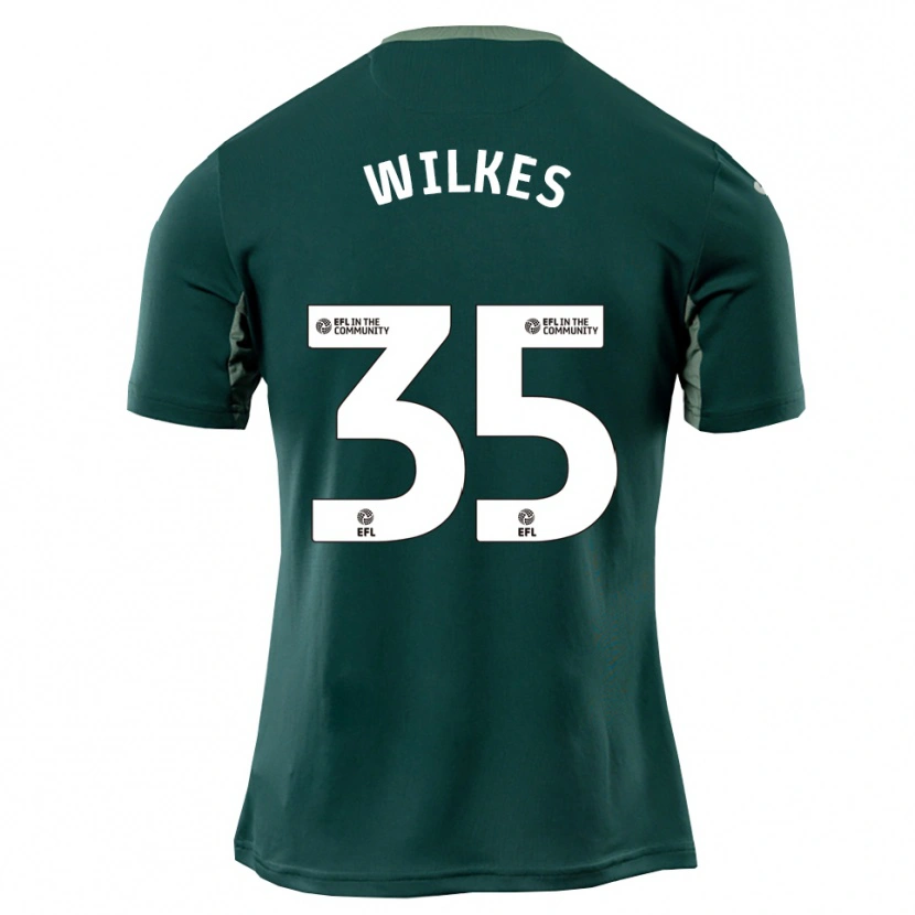 Danxen Dzieci Reece Wilkes #35 Zielono-Biało-Fioletowy Wyjazdowa Koszulka 2025/26 Koszulki Klubowe