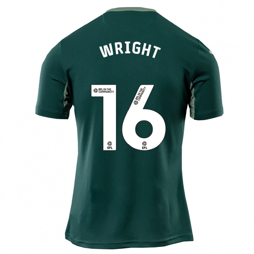 Danxen Dzieci Jacob Wright #16 Zielono-Biało-Fioletowy Wyjazdowa Koszulka 2025/26 Koszulki Klubowe
