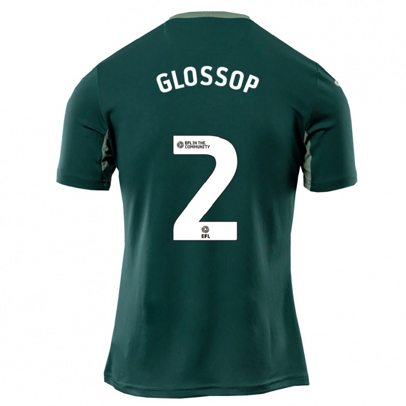 Danxen Dzieci Jake Glossop #2 Zielono-Biało-Fioletowy Wyjazdowa Koszulka 2025/26 Koszulki Klubowe