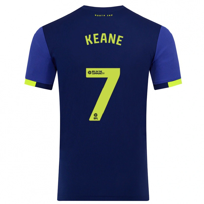 Danxen Dzieci Will Keane #7 Granatowo-Żółty Wyjazdowa Koszulka 2025/26 Koszulki Klubowe