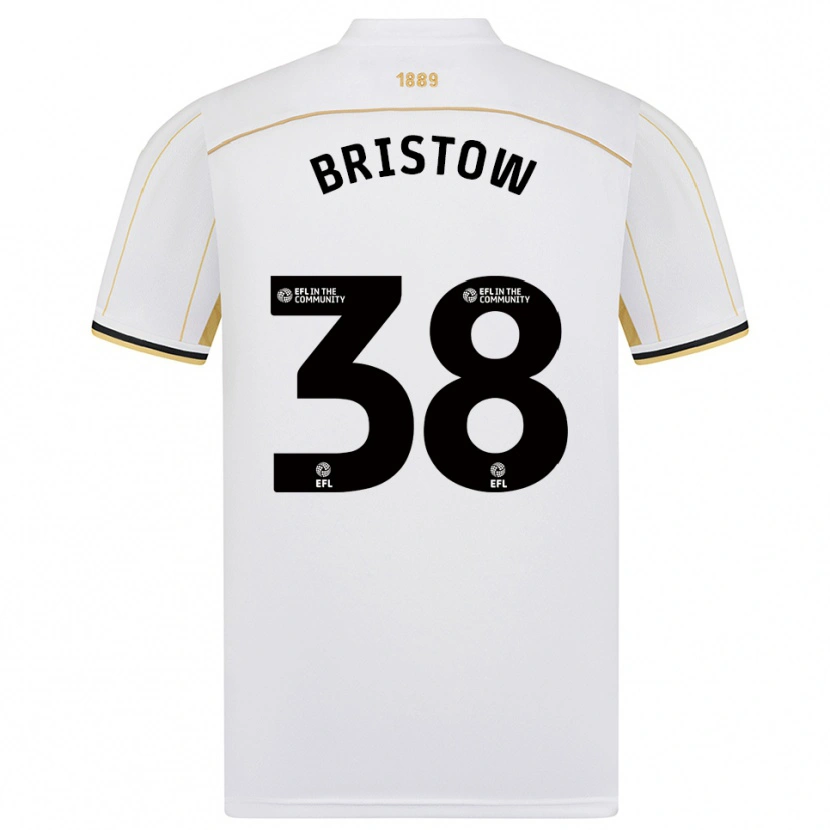 Danxen Dzieci Tilly Bristow #38 Biało-Złoty Wyjazdowa Koszulka 2025/26 Koszulki Klubowe