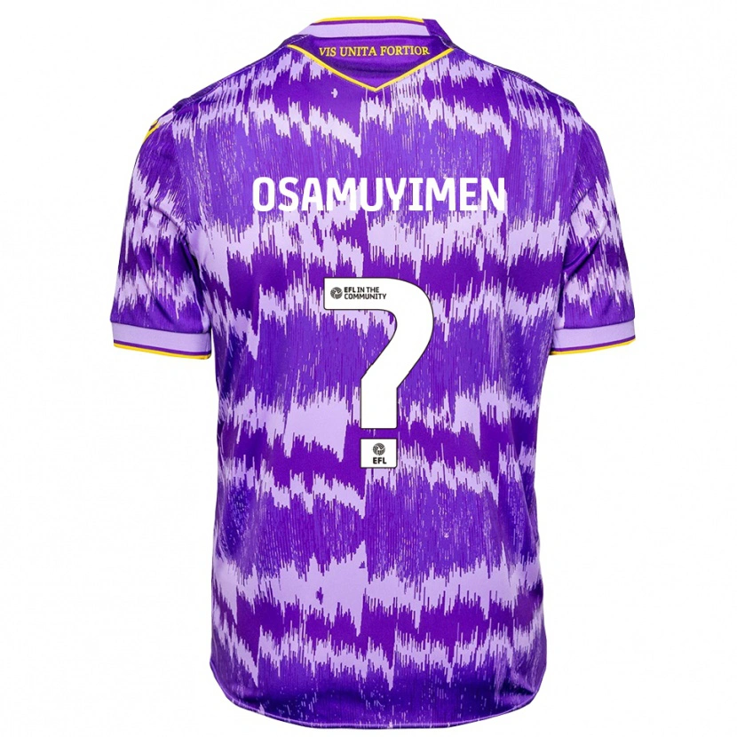 Danxen Dzieci David Osamuyimen #0 Fioletowo-Żółty Wyjazdowa Koszulka 2025/26 Koszulki Klubowe