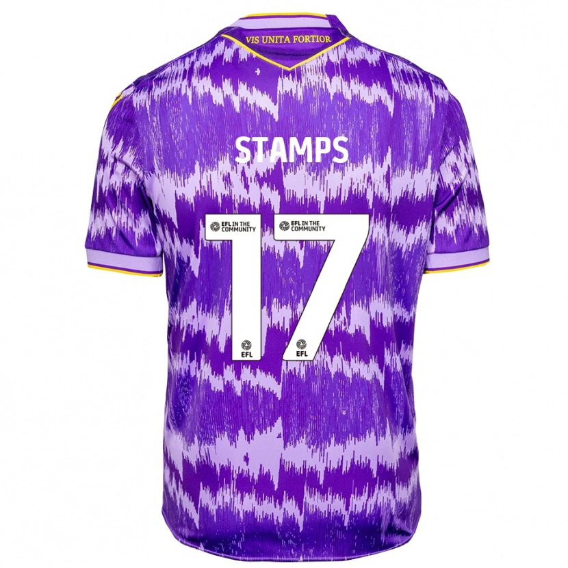 Danxen Dzieci Shannon Stamps #17 Fioletowo-Żółty Wyjazdowa Koszulka 2025/26 Koszulki Klubowe