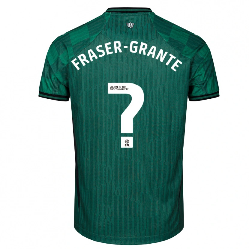 Danxen Dzieci Zak Fraser-Grante #0 Zielono-Czarny Wyjazdowa Koszulka 2025/26 Koszulki Klubowe