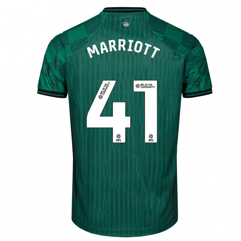 Danxen Dzieci Alfie Marriott #41 Zielono-Czarny Wyjazdowa Koszulka 2025/26 Koszulki Klubowe