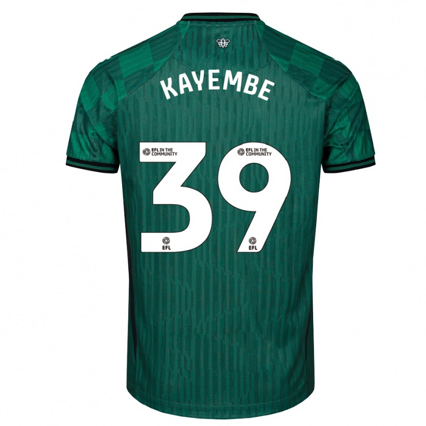 Danxen Dzieci Edo Kayembe #39 Zielono-Czarny Wyjazdowa Koszulka 2025/26 Koszulki Klubowe