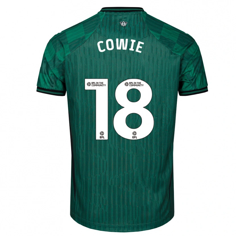 Danxen Dzieci Tony Cowie #18 Zielono-Czarny Wyjazdowa Koszulka 2025/26 Koszulki Klubowe