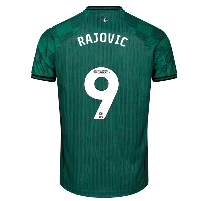 Danxen Dzieci Mileta Rajovic #9 Zielono-Czarny Wyjazdowa Koszulka 2025/26 Koszulki Klubowe
