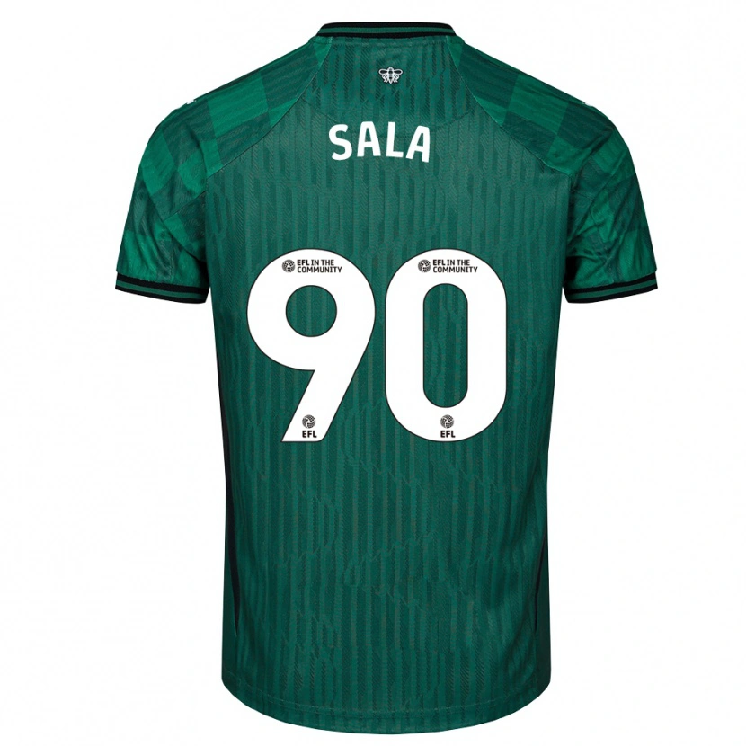 Danxen Dzieci Joel Sala #90 Zielono-Czarny Wyjazdowa Koszulka 2025/26 Koszulki Klubowe