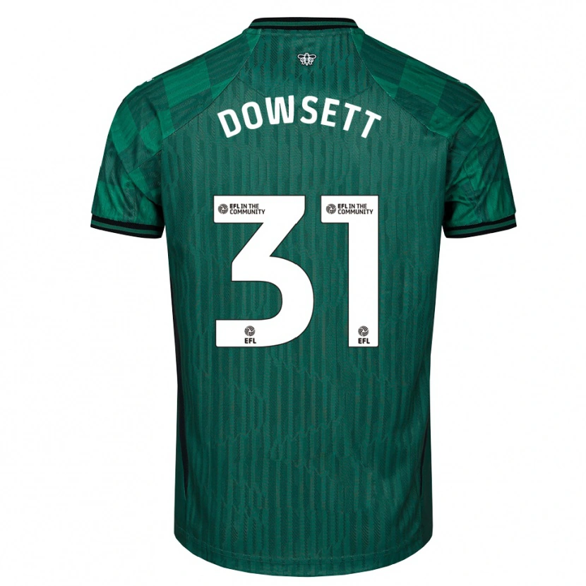 Danxen Dzieci Rebekah Dowsett #31 Zielono-Czarny Wyjazdowa Koszulka 2025/26 Koszulki Klubowe