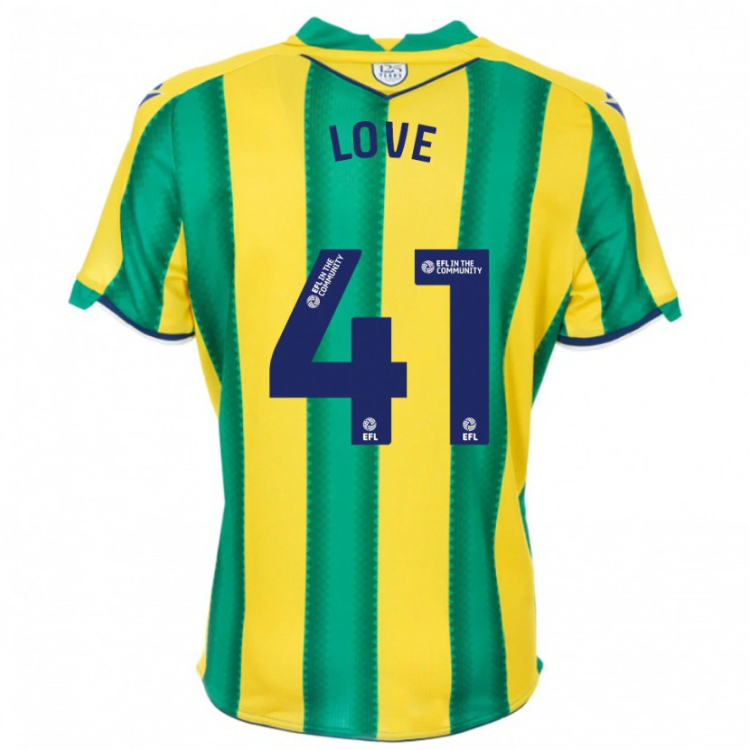 Danxen Dzieci Layton Love #41 Żółto-Zielony Wyjazdowa Koszulka 2025/26 Koszulki Klubowe