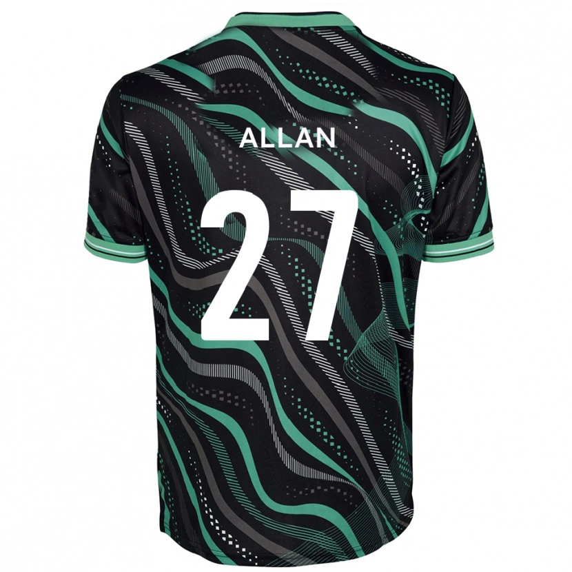 Danxen Dzieci Jake Allan #27 Czarno-Zielony Wyjazdowa Koszulka 2025/26 Koszulki Klubowe