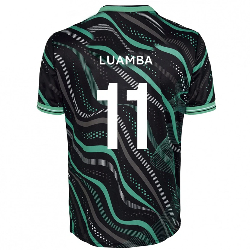 Danxen Dzieci Junior Luamba #11 Czarno-Zielony Wyjazdowa Koszulka 2025/26 Koszulki Klubowe