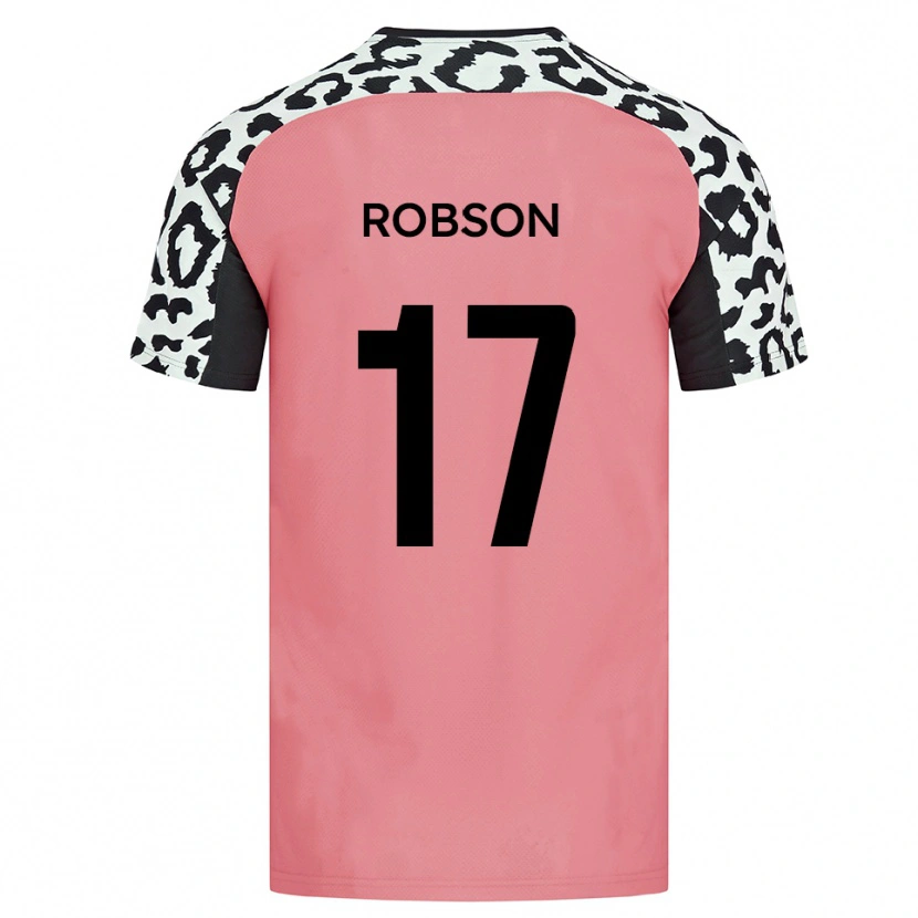 Danxen Dzieci Jamie Robson #17 Różowo-Czarny Wyjazdowa Koszulka 2025/26 Koszulki Klubowe