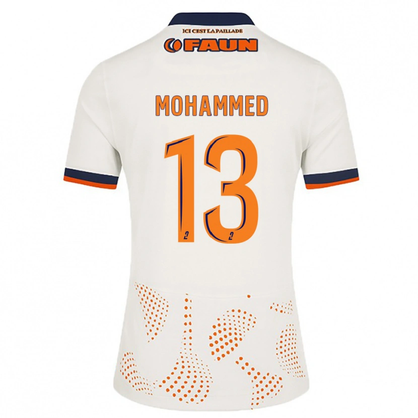 Danxen Dzieci Teymour Mohammed #13 Biało-Pomarańczowy Wyjazdowa Koszulka 2025/26 Koszulki Klubowe