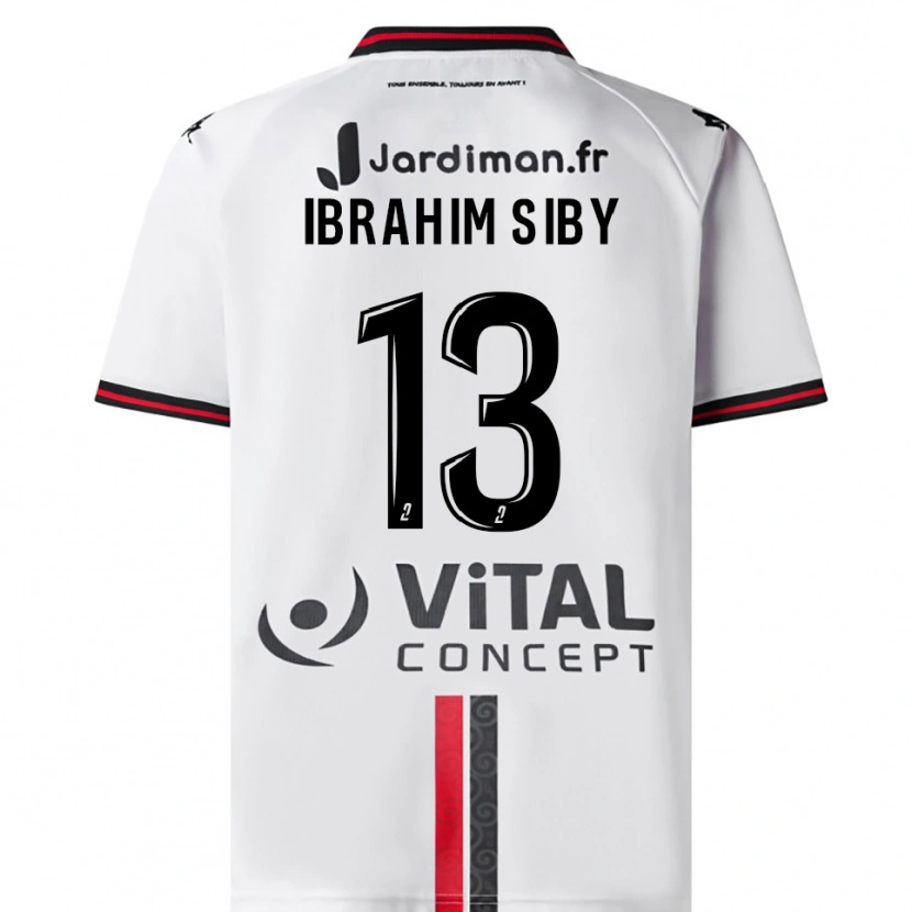 Danxen Dzieci Ben Ibrahim Siby #13 Biało-Czerwony Wyjazdowa Koszulka 2025/26 Koszulki Klubowe