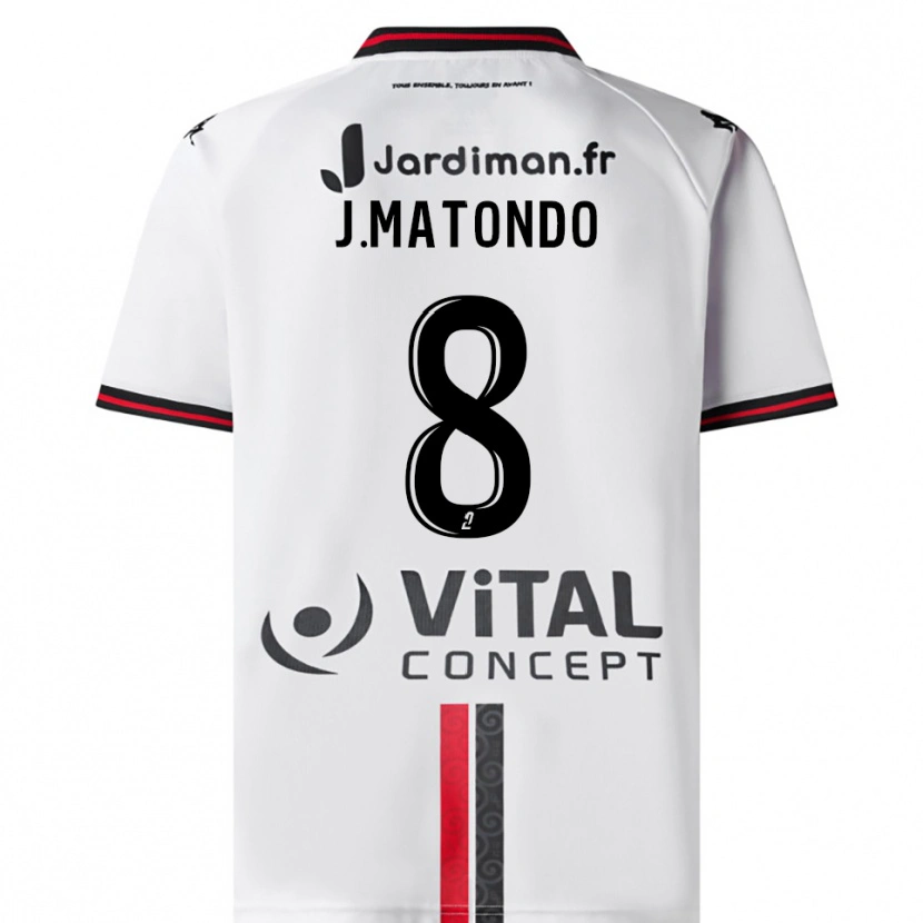 Danxen Dzieci Joël Matondo #8 Biało-Czerwony Wyjazdowa Koszulka 2025/26 Koszulki Klubowe