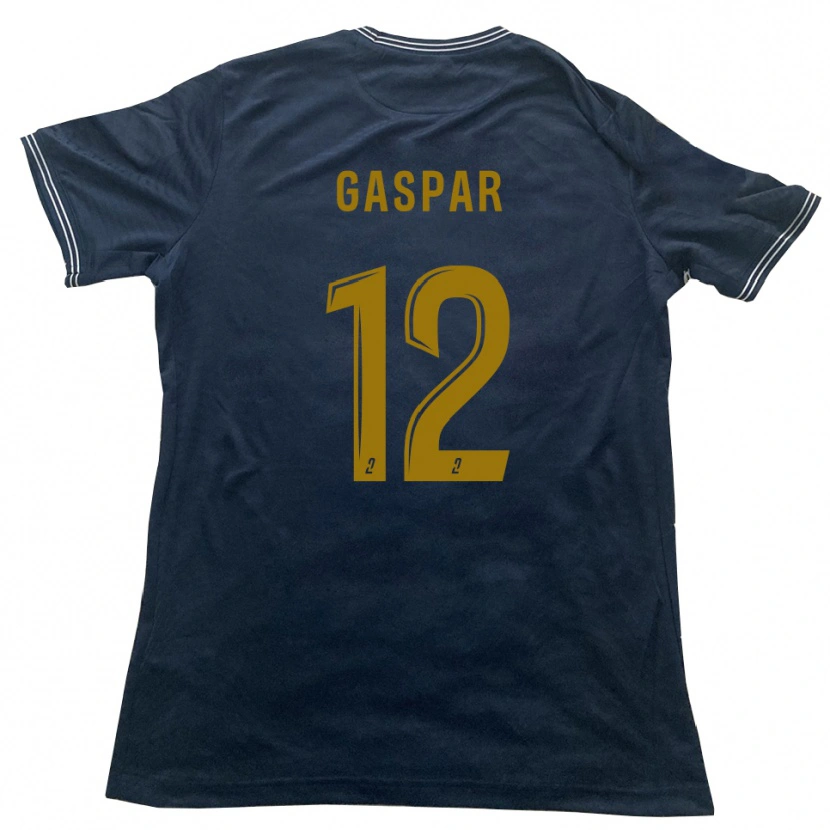 Danxen Dzieci Jordy Gaspar #12 Granatowo-Złoty Wyjazdowa Koszulka 2025/26 Koszulki Klubowe