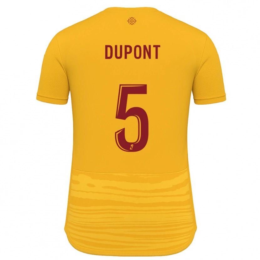 Danxen Dzieci Baptiste Dupont #5 Pomarańczowo-Bordowy Wyjazdowa Koszulka 2025/26 Koszulki Klubowe