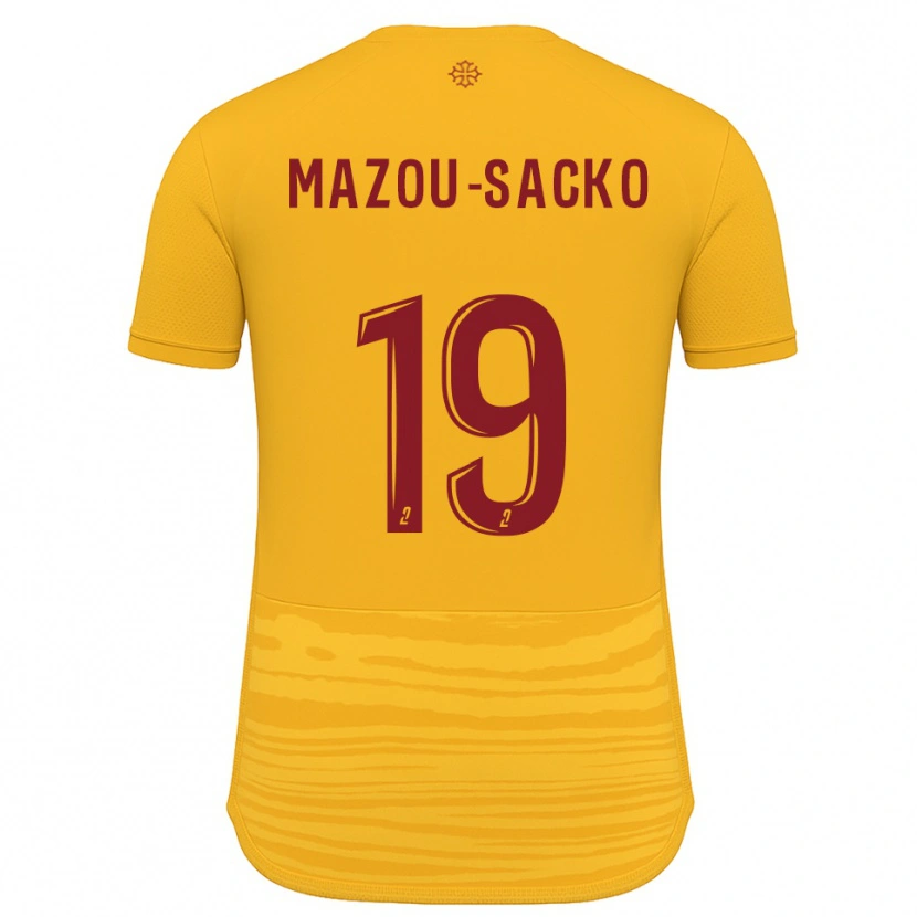 Danxen Dzieci Derek Mazou-Sacko #19 Pomarańczowo-Bordowy Wyjazdowa Koszulka 2025/26 Koszulki Klubowe