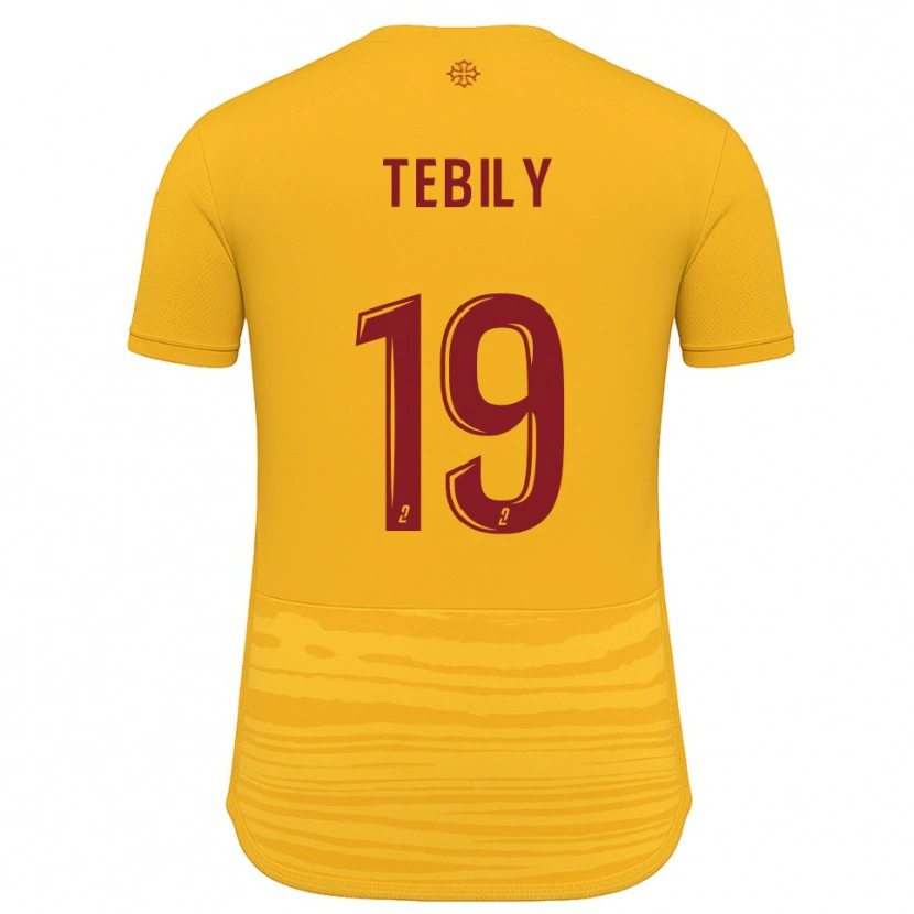 Danxen Dzieci Hermann Tebily #19 Pomarańczowo-Bordowy Wyjazdowa Koszulka 2025/26 Koszulki Klubowe