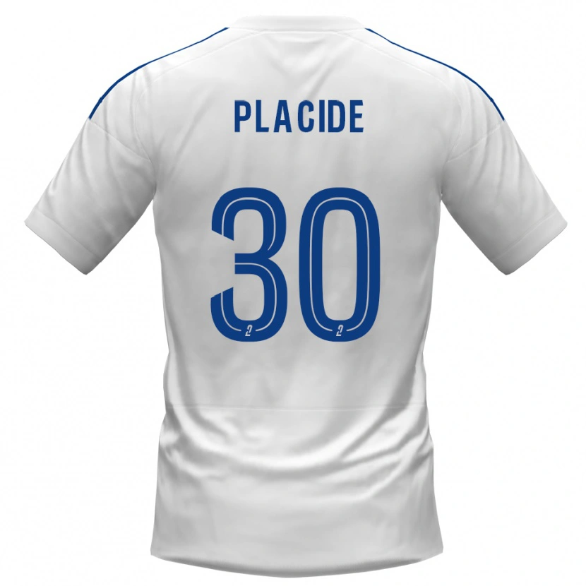 Danxen Dzieci Johny Placide #30 Biało-Niebieski Wyjazdowa Koszulka 2025/26 Koszulki Klubowe