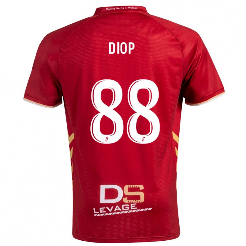 Danxen Dzieci Malick Diop #88 Bordowo-Złoty Wyjazdowa Koszulka 2025/26 Koszulki Klubowe
