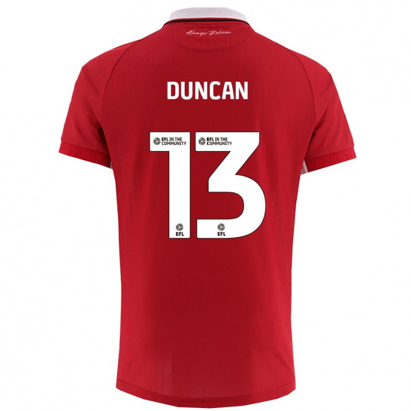 Danxen Męski Joe Duncan #13 Biało-Czerwony Domowa Koszulka 2025/26 Koszulki Klubowe