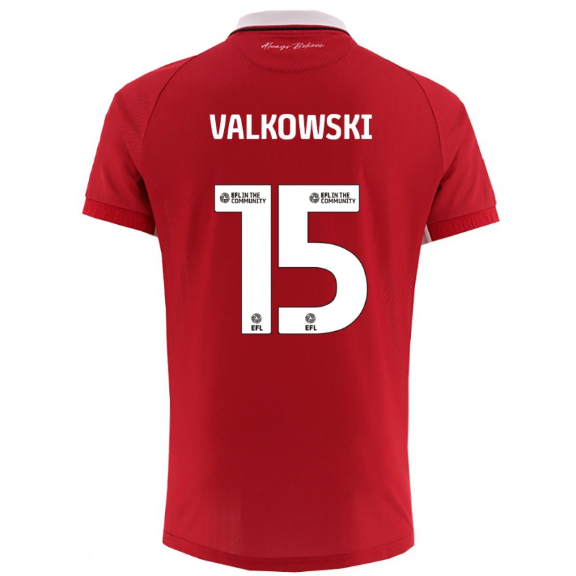 Danxen Męski Pawel Valkowski #15 Biało-Czerwony Domowa Koszulka 2025/26 Koszulki Klubowe