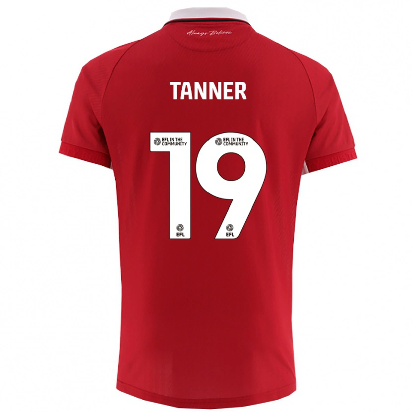 Danxen Męski George Tanner #19 Biało-Czerwony Domowa Koszulka 2025/26 Koszulki Klubowe