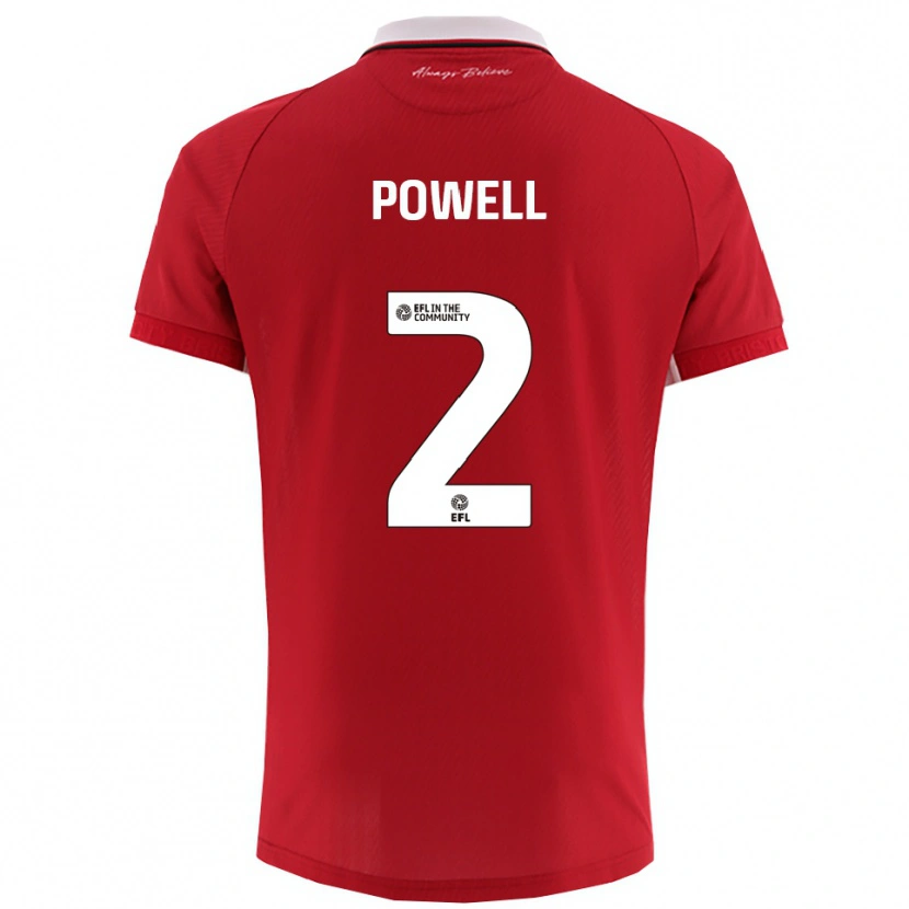 Danxen Męski Ella Powell #2 Biało-Czerwony Domowa Koszulka 2025/26 Koszulki Klubowe
