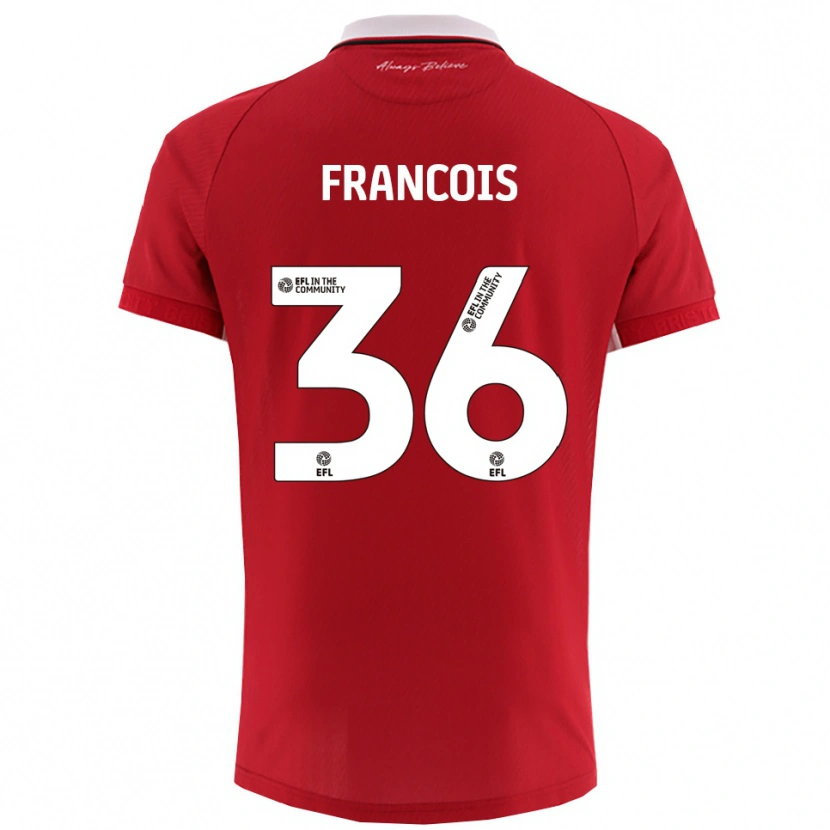 Danxen Męski Marlee Francois #36 Biało-Czerwony Domowa Koszulka 2025/26 Koszulki Klubowe