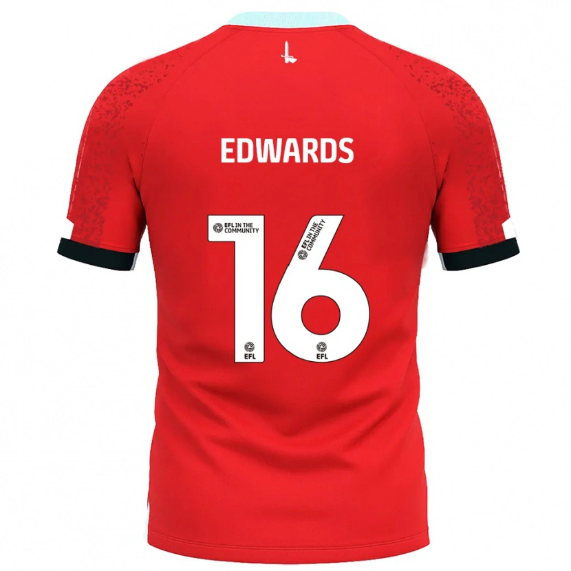 Danxen Męski Josh Edwards #16 Czerwono-Biały Domowa Koszulka 2025/26 Koszulki Klubowe