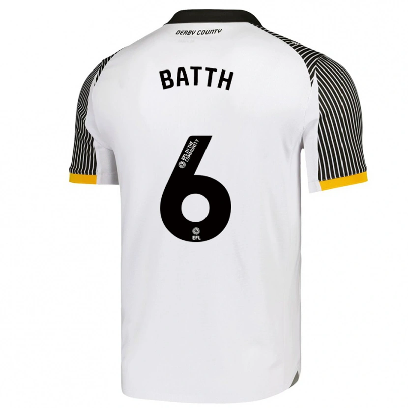 Danxen Męski Danny Batth #6 Biało-Czarny Domowa Koszulka 2025/26 Koszulki Klubowe