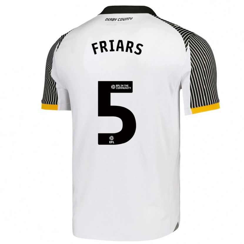 Danxen Męski Alfie Friars #5 Biało-Czarny Domowa Koszulka 2025/26 Koszulki Klubowe